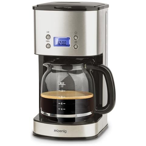 Macchina per caffé americano MG30 SILVER, con filtro in acciaio inox da 1,5 l (12 tazze), caraffa in vetro graduato, mantenimento in caldo - Foto 1