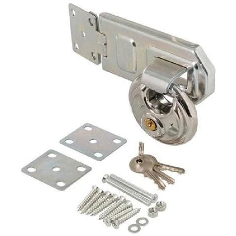 492211 Set Lucchetto Con Disco E Patta In Acciaio, 2 Pz 70 Mm - Foto 2
