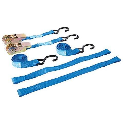 285155 Set Di Cinghie A Tenuta Per Moto 4 P. zi Capacità Nominale 350 Kg, Capacità 700 Kg - Foto 4