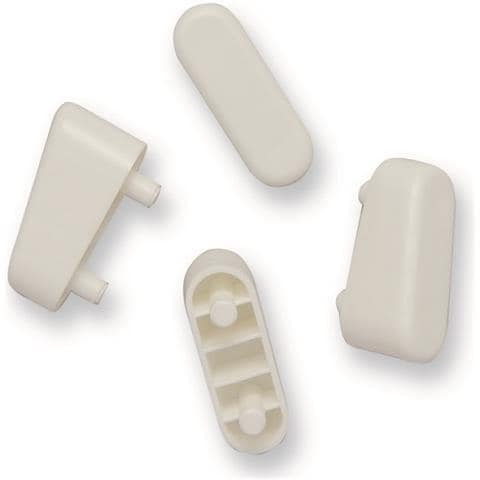 Paracolpi Inclinati Mm. 44x16 A 2 Perni, Paracolpi Per Sedili Wc, Inclinati Con Due Perni Altezza Mm. 8/15 Mm. 44x16 (numero Pezzi Per Confezione 4)  - Foto 1