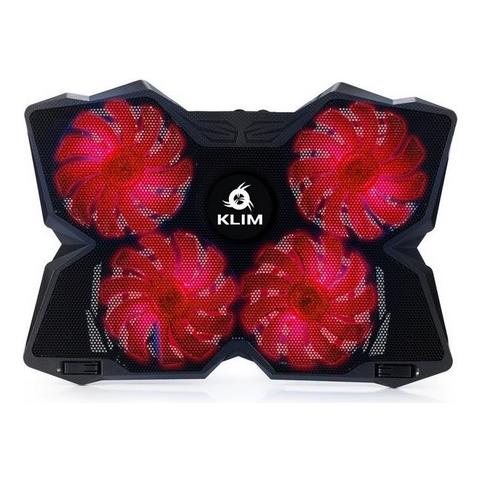 Wind Raffreddatore Per Pc Portatile - Il Più Potente - Azione Rapida - 4 Ventole Con Supporto Per Gaming Pc (nero E Rosso)  - Foto 2