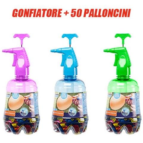Gonfiatore Pompa Palloncini D'acqua Gavettone + 50 Palloncini Feste Party Mare - Foto 2
