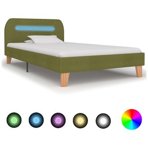 Giroletto Con Luci Led In Tessuto Verde 90x200 Cm - Foto 1