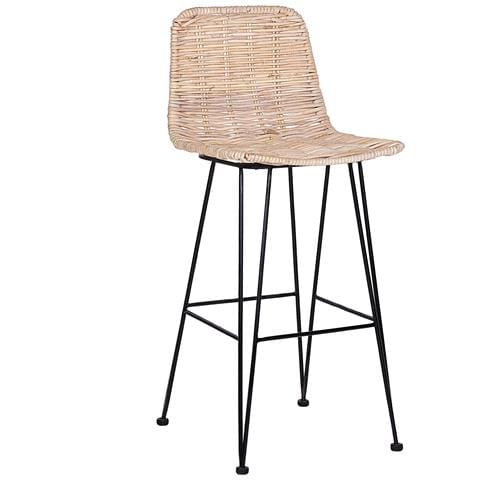 Set Di 2 Sedie Da Bar In Rattan Color Naturale Cassita - Foto 18