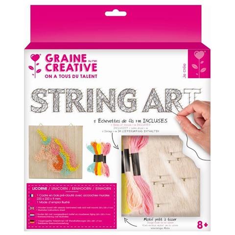 Scatola Con Telaio In Legno - String Art - Unicorne - Foto 3