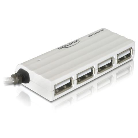 USB 2.0 external 4-port HUB, Bianco, USB 2.0, Windows 2000 / XP / XP-64 / Server-2003 / Vista - Foto 1