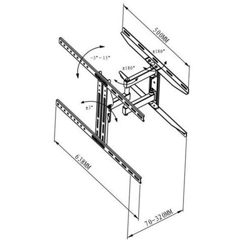 37981 65" Nero supporto da parete per tv a schermo piatto - Foto 4