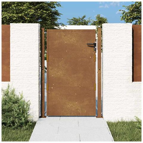 Cancello Da Giardino 105x130 Cm In Acciaio Corten - Foto 2