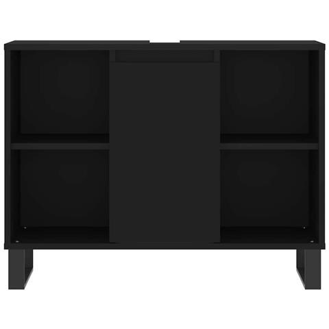 Mobile Da Bagno Nero 80x33x60 Cm In Legno Multistrato - Foto 10