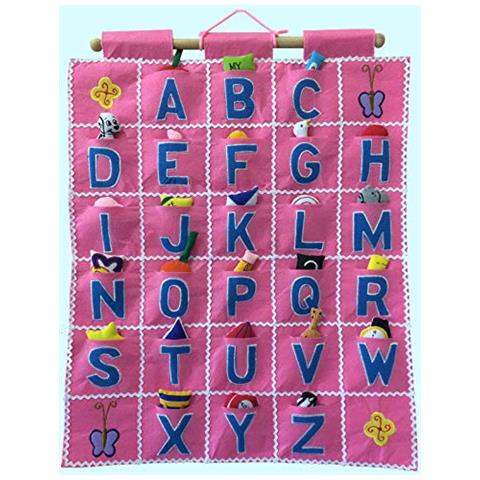 Set di 6 poster con cornice, tabella dell'alfabeto, tabella dei numeri, poster educativi per scuola, scuola materna, per bambini dai 3 ai 5 anni