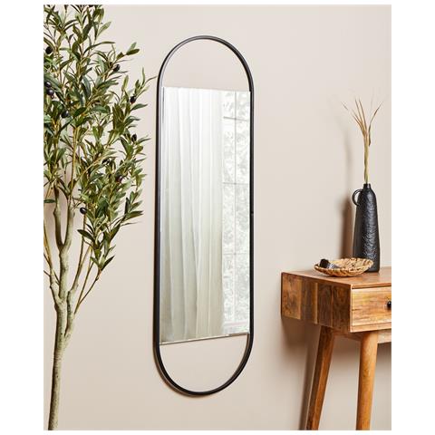 Specchio Vallery 40 Cm 120 Cm Metallo Nero - Foto 1