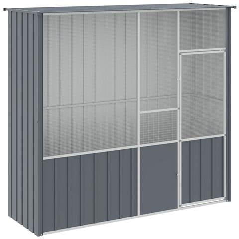 Gabbia per Uccelli Antracite 215x78x200 cm in Acciaio Zincato - Foto 1