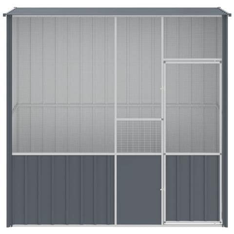 Gabbia per Uccelli Antracite 215x78x200 cm in Acciaio Zincato - Foto 2