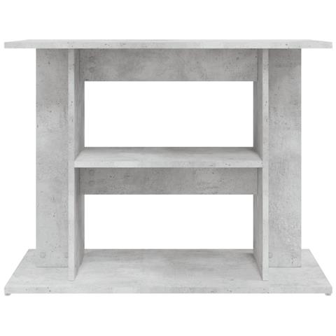 Supporto Acquario 80x35x60 cm Legno Multistrato Grigio Cemento - Foto 2