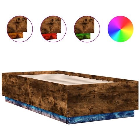 Giroletto Luci Led Rovere Fumo 90x190 Cm In Legno Multistrato - Foto 2