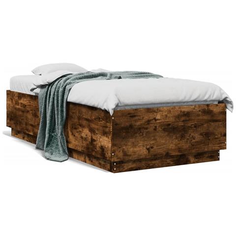 Giroletto Luci Led Rovere Fumo 90x190 Cm In Legno Multistrato - Foto 1