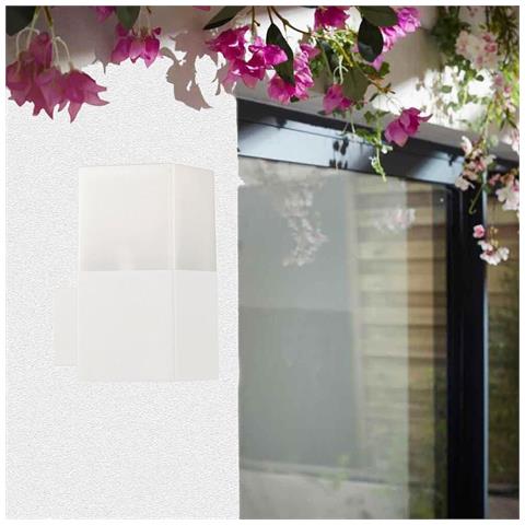 Applique Cubo Lampada Da Parete Muro Esterno Portalampada E27 Ip44 Bianco - Foto 1