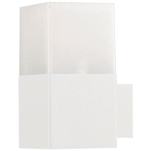Applique Cubo Lampada Da Parete Muro Esterno Portalampada E27 Ip44 Bianco - Foto 2