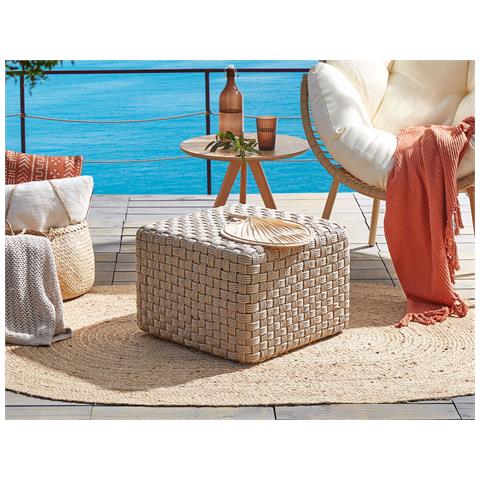 Pouf Nalli Materiale Sintetico Tortora - Foto 1