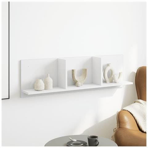 Mobile A Parete 100x16,5x30 Cm Bianco In Truciolato - Foto 3