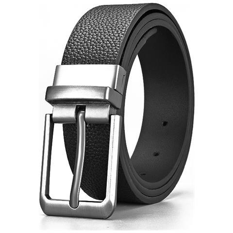 Cintura In Pelle Reversibile Per Uomo   Trama 1 - Foto 1