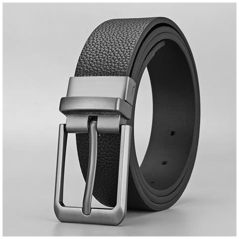 Cintura In Pelle Reversibile Per Uomo   Trama 1 - Foto 2