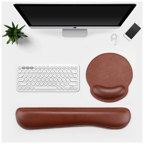 Set Poggiapolsi Ergonomico E Tappetino Per Mouse Brown - Foto 1