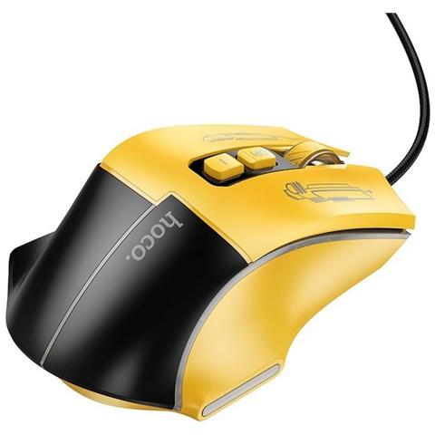 Professional Gaming Mouse A Filo Optical Gm31 3600 Dpi Yellow Black Led - Foto 3