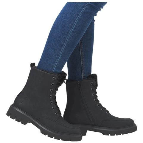Black Casual Closed Ladies Mid Height Boots Stivaletti Pelle Scamosciata /nabuk Scarpe Donna Nero Eu 38, D1w75-02 - Foto 2