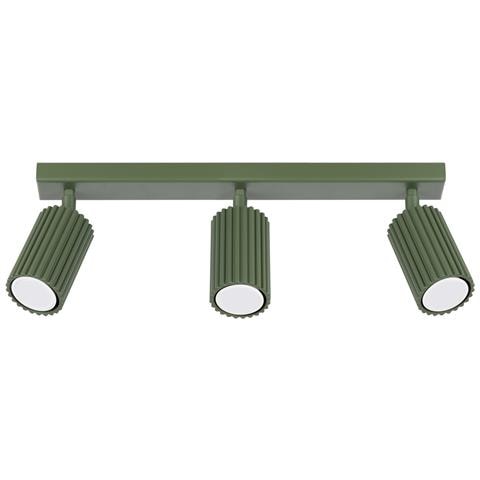 Lampada Da Soffitto Karbon 3l Verde Oliva Sl. 1619 - Minimalista Lampada Da Soffitto Verde Oliva 16.5x45x6.5 Cm - Foto 1