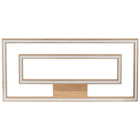 Lampada A Soffitto Zancara - Marrone - Legno - 38x83x5 Cm - Foto 1