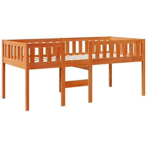 Letto Bambini Senza Materasso Marrone Cera 90x200 Cm Legno Pino - Foto 3