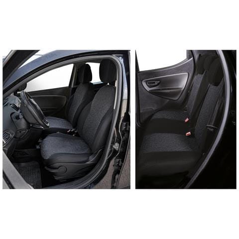 Serie Completa Coprisedili Personalizzati Lancia Ypsilon 11>24 5 Posti Tess. Misto Cotone Nero/antracite - Foto 1