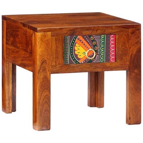 Comodino 40x40x36 Cm In Legno Massello Di Acacia - Foto 1