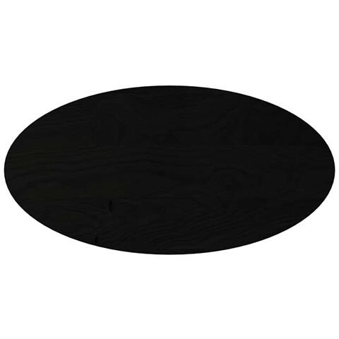 Piano Tavolo Marrone Scuro 100x50x4 Cm In Rovere Massello Ovale - Foto 2