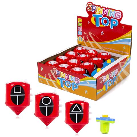 Espositore 12 Uds. Spinning Top Squid Bucket Con Luci Led Colorate E Musica. Modelli Vigilantes Assortiti. - Foto 1