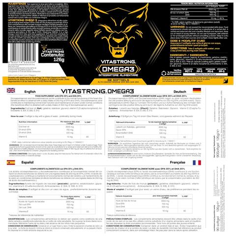 Olio Di Pesce Omega 3 2000 Mg - 700 Mg Epa, 500 Mg Dha, Vitamina E - Acidi Grassi Altamente Concentrati, 90 Capsule - Foto 4