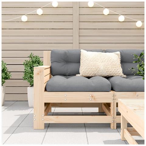 Lusso Casadino - Divano Giardino Senza Braccioli Con Cuscino Legno Massello Pino - Foto 2