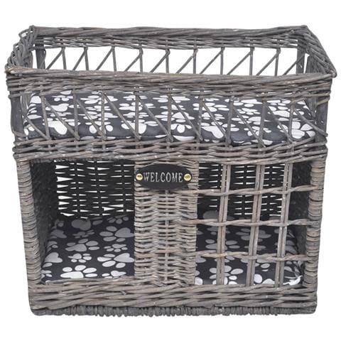 Albero Gatti In Salice Casetta /cuccia /tiragraffi Con Cuscino Quadrato - Foto 1