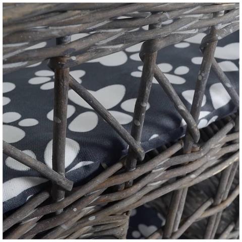 Albero Gatti In Salice Casetta /cuccia /tiragraffi Con Cuscino Quadrato - Foto 5