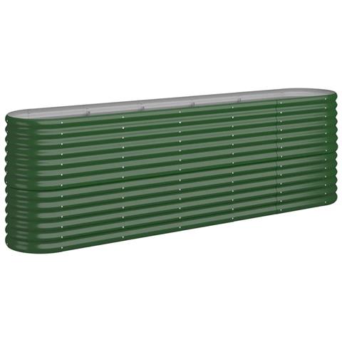 Letto Giardino Acciaio Verniciato A Polvere 224x40x68 Cm Verde - Foto 1