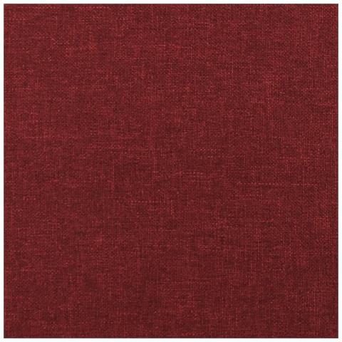 Divano Letto a 2 Posti con 2 Cuscini Rosso Vino in Tessuto - Foto 9