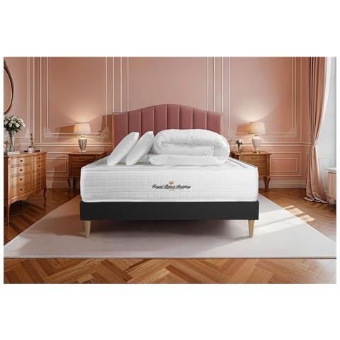 Pacchetto Letto Completo - Materasso 140x200cm + Box Spring Con Doghe (kit) + 2 Cuscini + Piumino - Buckingham - Foto 1