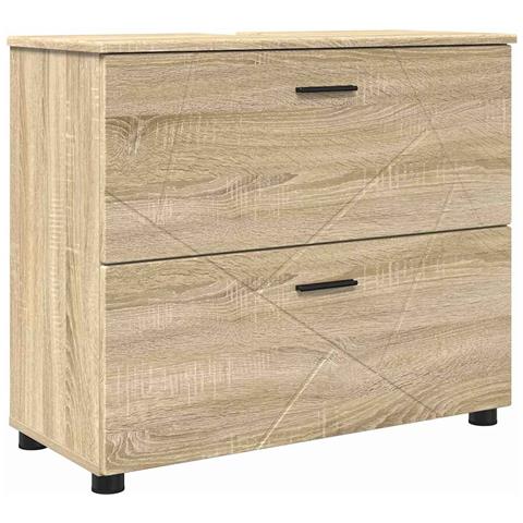 Mobile da Bagno con cassetto rovere sonoma 76.5 x 35 x 64 cm - Foto 1