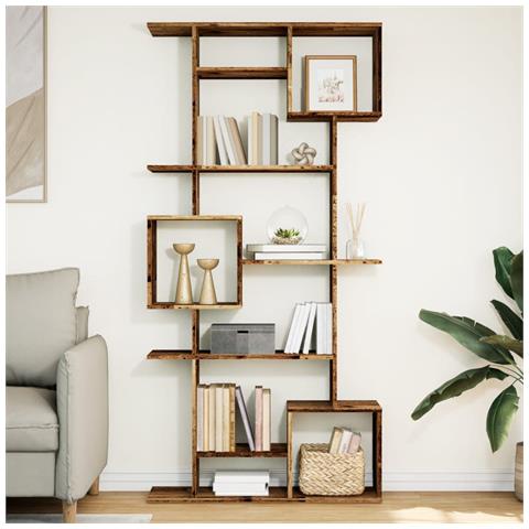 Libreria Legno Antico 92x29x188 cm in Legno Multistrato - Foto 2