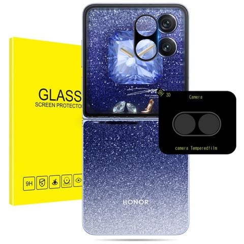 Protezione Obiettivo Fotocamera Con Stampa Serigrafica E Base Nera Compatibile Con Honor Magic V Flip2 - Foto 2