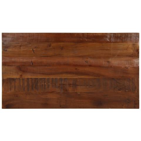 Piano Tavolo 120x70x2,5 cm Rettangolare in Massello di Recupero - Foto 1