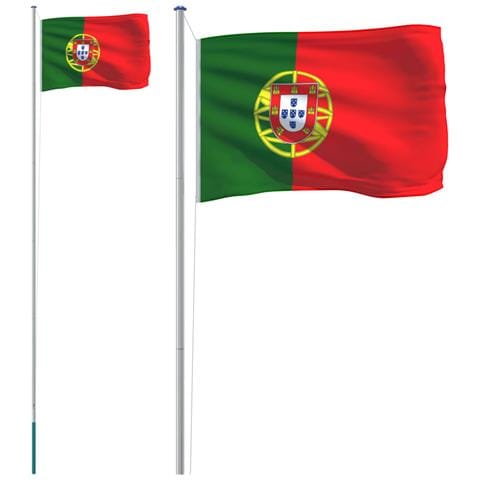 Asta e Bandiera Portogallo 6,23 m Alluminio - Foto 1