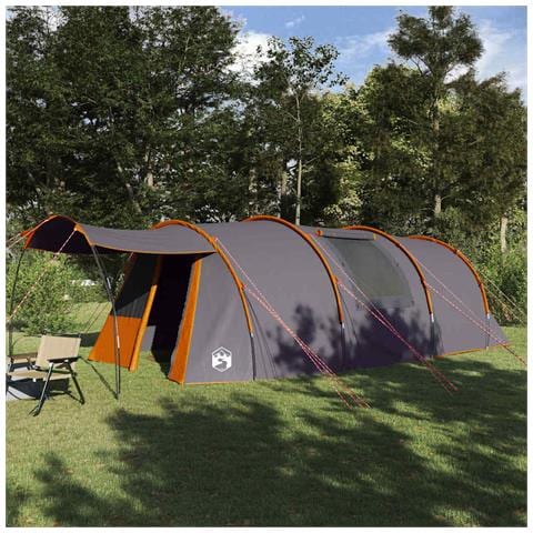 Tenda a tunnel con tetto Grigio e arancione 740 x 370 x 220 cm - Foto 2