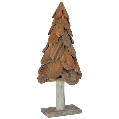 Albero di Natale Marrone 90 cm Legno massello di teak - Foto 1